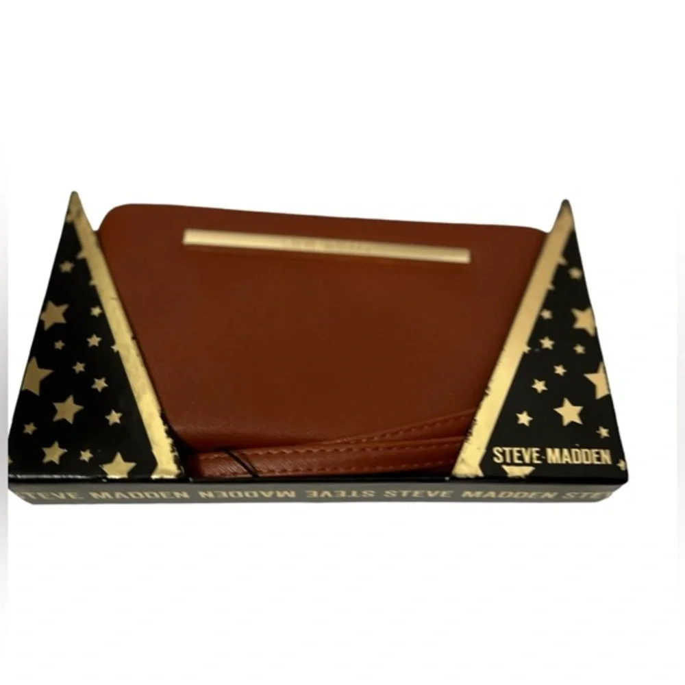 Steve Madden Cognac Zip Around Wristlet/Wallet NWT